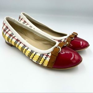 AGL Monika Red Captoe Woven Ballet Flats EU36.5/US6.5 Hardly Used! Retail $335